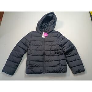 The Children's Place Black Puffer Jacket - Girls L (10/12)